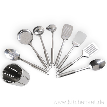 food standard stainless steel kitchen utensils with holder